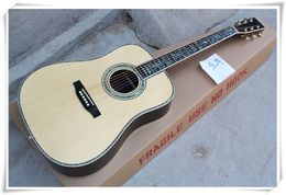 Full Whole Solid Body Original Body Acoustic Guitar with Real Shell Body Binding,Rosewood Fretboard,Can be Customised