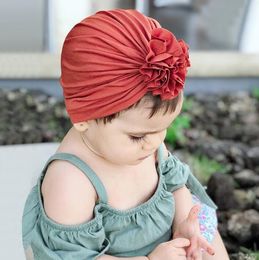 Autumn and winter new children's fold flower hat Newborn Indian hat baby cotton hat WY1391