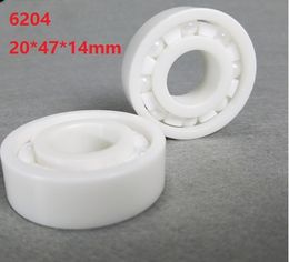 6pcs/10pcs Free shipping 6204 ZrO2 full Ceramic bearing 20x47x14mm Zirconia Ceramic deep groove ball bearings 20*47*14mm