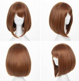 free shipping Charming new beautiful Hot Quality sell Wig Anime My Hero Academia Short Brown Bob Cosplay Hair Wigs