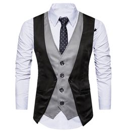 Men Formal Tweed Cheque Double Breasted Waistcoat Retro Slim Fit Suit Jacket Chalecos Para Hombre Dress Vests For Men Slim Fit