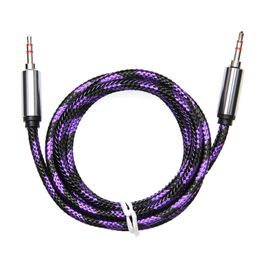 1.5m Serpentine audio line 3.5mm AUX Male to Male Audio Cable for Phone Car Speaker 500pcs