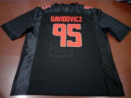 Custom Men Youth women Rutgers Scarlet Knight Justin Davidovicz #95 Football Jersey size s-5XL or custom any name or number jersey