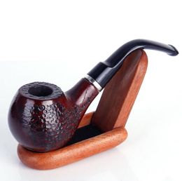 New model of exquisite portable small carved solid wood pipe manufacturer wholesale cigarette pipe fittings on the market in 2017