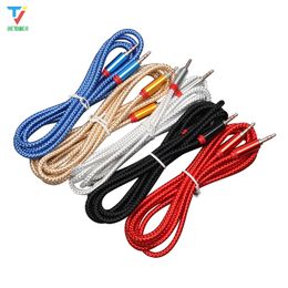 300pcs/lot Audio Jack 3.5 mm Male to Male 2m China Red Audio Line Audio Aux Cable For iPhone Car Headphone Speaker Wire Line Aux Cord