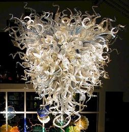 Art Style Lamps Beige Colour Murano LED Indoor Lighting Hand Blown Glass chandelier Lightings