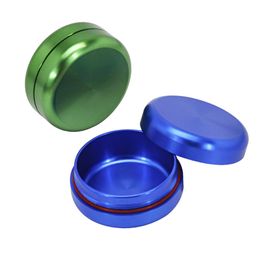 Colourful Aluminium Alloy Mini Portable Dry Herb Tobacco Spice Miller Storage Box Pill Container Holder Case Jar For Grinder Smoking Tool