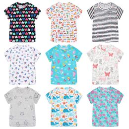 Kids Shirts 100% Cotton Baby Girls T Shirts Short Sleeve Baby Boys Tees Printed Children Tops Summer Kids Clothing 18 Designs YW2363