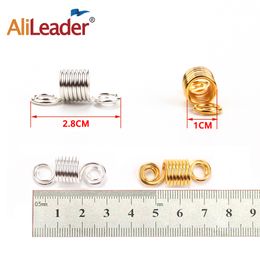 Alileader Hair Dreadlocks Beads Mixed Golden Silver Aluminium Dread Locks Metal Cuffs Hair Decoration Braiding Jewellery