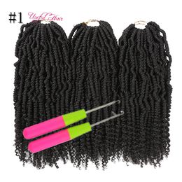 Bomb twist Pre Twisted Twist Bomb Crochet Hair Fashion Synthetic Ombre Crochet Braids Pre looped Fluffy Spring Twists Braiding Hair Bulk