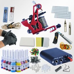 Tattoo Kit 20 Colours Tattoo Ink Sets Machines Set Black Power Supply Needles Permanent Make Up Professional Kit Set