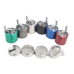 tobacco grinder 56mm 4 layers Zicn alloy hand crank tobacco grinders metal grinders for herbs herbal grinders for tobacco