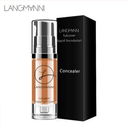 Langmanni 6ml Makeup Concealer Foundation Liquid Whitening Waterproof Make Up Contour BB Cream Korean Cosmetics TSLM2