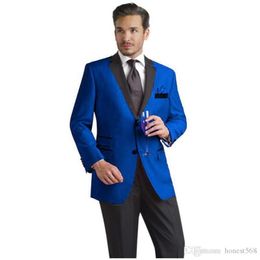 Cheap And Fine Two Buttons Groomsmen Notch Lapel Groom Tuxedos Men Suits Wedding/Prom/Dinner Best Man Blazer(Jacket+Pants+Tie) A138