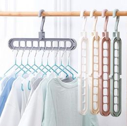 Multifunctional Magic Clothes Hangers Organizer Space Saving Hanger Racks Multi-port Clothing Rack Plastic Scarf Hangers for Clothes