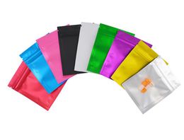 100pcs matte Smell Proof Bags Resealable one Sid Colour mylar Bag for Party Favour Food Safe Storage Packaging Products