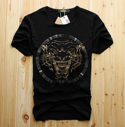 Camiseta com design de diamante por atacado, camisetas da moda, masculinas, camisetas engraçadas, tops e camisetas de algodão de marca