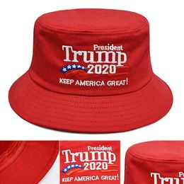 Trump 2020 Hat Bucket Embroidered Cap Keep America Great Hats Trump Cap USA Republican President Wide Brim Fisherman Hat LJJA3589-72