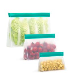 PEVA Food Storage Containers Reusable Fresh Bags Moistureproof Refrigerator Vacuum Sealed Bag For Sandwich Snack Fruits ZC1618