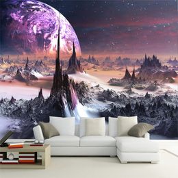 Personalized Customization Star Universe Photo Wallpaper 3D Stereo Embossed Modern Decor Wall Mural Wallpaper Papel De Parede 3D