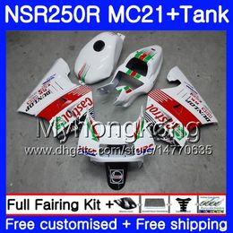 Injection For HONDA NSR 250R 250 R MC21 PGM3 NSR250R 90 91 92 93 264HM.12 NSR250 R RR NSR250RR Castrol green 1990 1991 1992 1993 Fairings