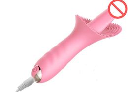 10 Speed Tongue Vibrators for Women Vibrating Massager Rechargeable Clitoris Vagina G-Spot Female Masturbation Sex Toys for Adult