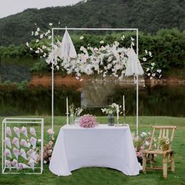 Wedding Background Wrought Iron Square Frame Thick Galvanised Tube Side Tube Wedding design Festival event Background decoration