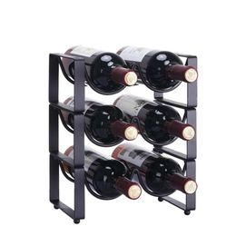 Modern Simple Superposition Creative Wine Rack Ornaments Wine Bottle Holder Wine Cabinet Iron Promotion Factory Direct Sales