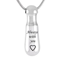 Cremation Ashes Urn Necklace Baseball Bat Exercise Memorial Pendant Jewellery for Exercise Hobby Gift-always with you