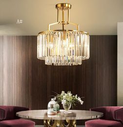 Modern minimalist chandeliers for living room crystal chandelier dining room ceiling chandelier lighting fixtures copper lustres MYY