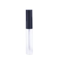 3ml Plastic Empty Lip Gloss Tube with Black Lid, Clear Plastic Cosmetic Lip Gloss Container, Refillable Bottle WB1945