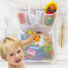 Baby Bath Mesh Bag Doll Organiser Suction Bathroom Net Kids Bathtub Toy Wholesale