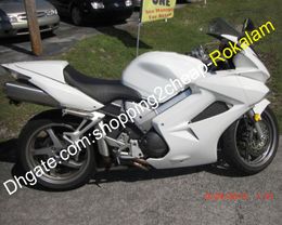 Motorbike Shell For Honda VFR800RR VFR800 VFR 800 VFR800R 2002-2012 Full White Fairing Kit (Injection molding)