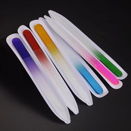 (in stock)Colorful Glass Nail Files Durable Crystal File Nail Buffer NailCare Nail Art Tool for Manicure UV Polish Tool LX7892