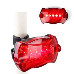 Tail Lighting Bright Bicycle Rear Cycling Safety Flashlight 6 Light Mode Options Led Accessories Fits On Any Bike