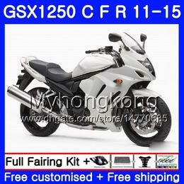 Body For SUZUKI Bandit GSX1250F GSX1250FA GSX1250 C 11 12 13 14 15 310HM.27 GSXF1250 GSX1250C Glossy white 2011 2012 2013 2014 2015 Fairing