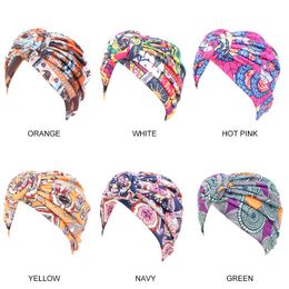 Women Headwrap All Size Bandana Headwear Ladies Multicolor Hair Scarf Printed Knot Vortex Turban Milk Silk African Pattern Hat