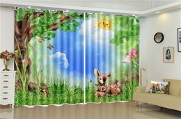 Wholesale 3d Blackout Curtain Cute sika deer Beautiful And Practical 3d Digital Printing Curtains
