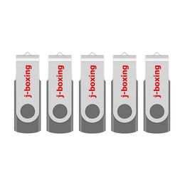 Gri 5PCS / LOT 1G 2G 4G 8G 16G 32G 64G Döner USB Flash PC Dizüstü Macbook için Flaş Pen Drive Yüksek Hızlı Memory Stick Depolama Sürücüler