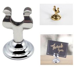 Mini U Shaped Place Card Holder Stainless Steel Table Number Holder Menu Stand For Wedding Restaurant Home Decoration