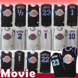 TOP ! Taz 1/3 Tweety Tune Squad Space 2 Jam 1 Bugs Bunny Movie Jersey Michael 23 JD 22 Bill Murray 10 Lola 2 D.DUCK Basketball Jersey ncaa