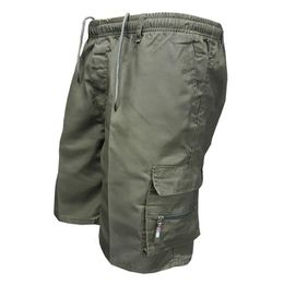 Summer Men 'S Pocket Cargo Casual Shorts Men Loose Army Short Pants Outdoor Man Tactical Gym Shorts Elastic Waist Trunks XS-3XL