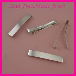20PCS Silver Finish 2.35/"double bars metal hair barrettes,nickle free,lead free