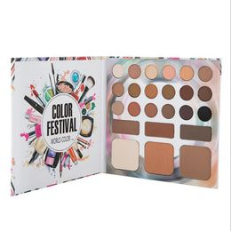 Eyeshadow Makeup Set Palette Rich Colours Eye Shadow Eyebrow Powder and Face Highlighter Powder 24 Colour In It