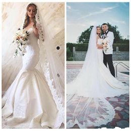 2024 New Arrival Sexy Mermaid Wedding Dresses Spaghetti V Neck Lace Appliques Beaded Sleeveless Summer Beach Plus Size Formal Bridal Gowns 403