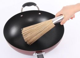 Natural bamboo pot brush non-stick oil iron pot brush kitchen multi-function dishwashing cleaning brush