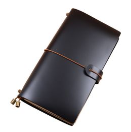 Standard Genuine Leather Notebook Handmade Vintage Cowhide Diary Journal Sketchbook Planner