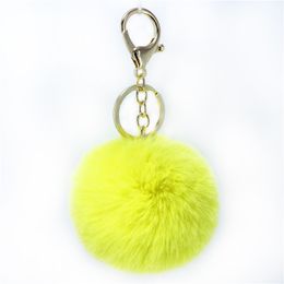 Cute hair ball key chain imitation rabbit hair car pendant hair ball hanging ornaments ladies fur key chain bag pendant WCW740