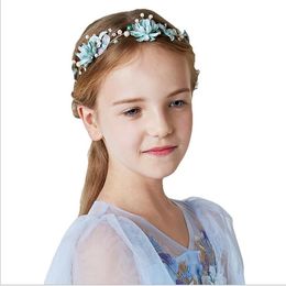 Flower Boy Headdress Bride Hair Ornament Bridesmaid Ring Children Pearl Ornaments