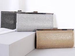 Quality Women fashion Clutch bags 2019 new rhinestone banquet dinner bags 22.5cm small sizes hasp smooth hardware